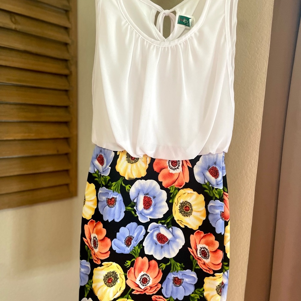 Floral Dress with White Top